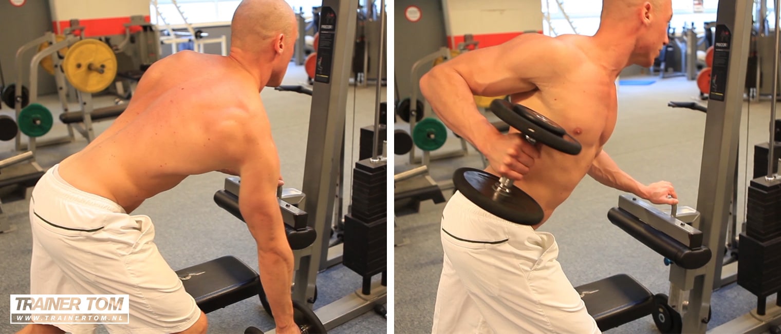 Bent-over dumbbell row